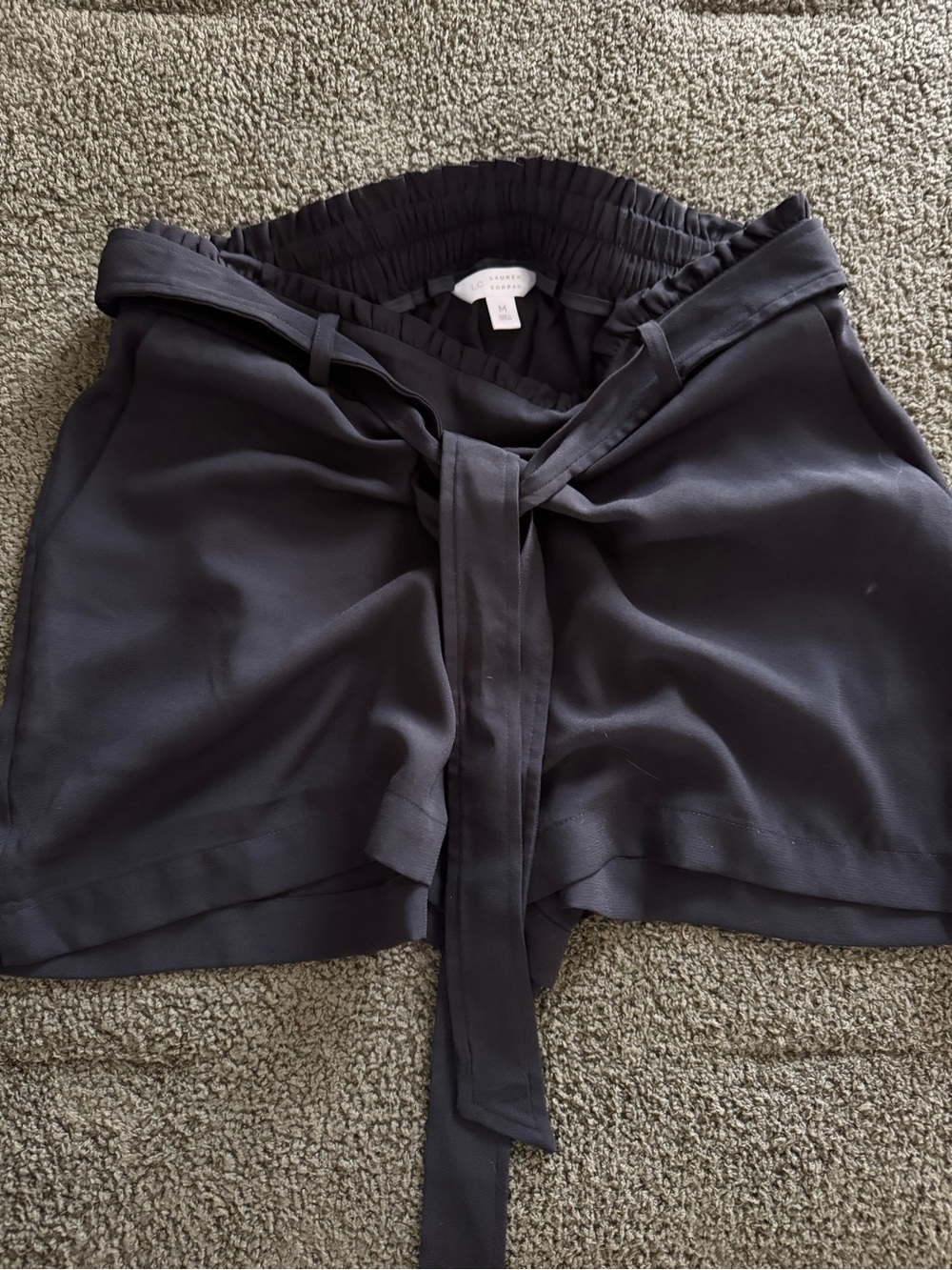 LC Lauren Conrad Black High-Waist Tie-Front Shorts